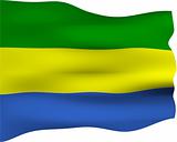 3D Flag of Gabon