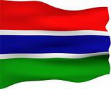 3D Flag of Gambia