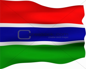 3D Flag of Gambia