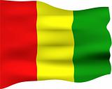 3D Flag of Guinea