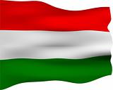 3D Flag of Hungary