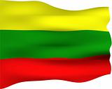 3D Flag of Lithuania