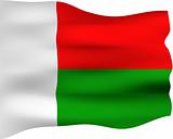 3D Flag of Madagascar