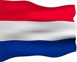 3D Flag of the Netherlands