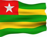 3D Flag of Togo