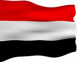 3D Flag of Yemen