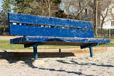 Blue Park Bench