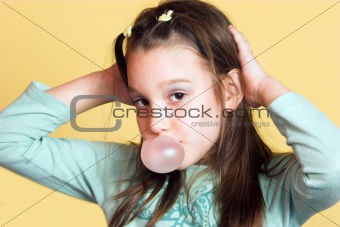 Girl and his bubble