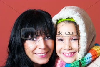 Mother and Daughter Smiling