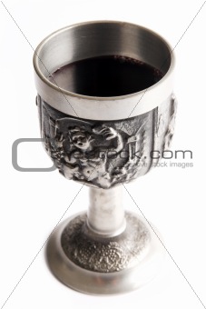 Silver wine chalice