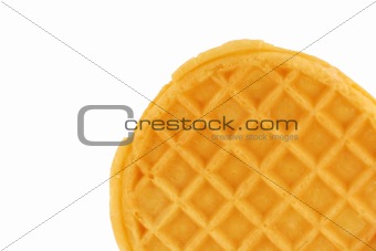 Isolated breakfast waffle