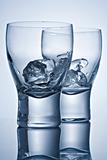 Two glasses with ice