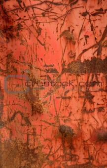 Grungy Red Rusted Metal
