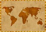 Grunge background - ancient map of the world