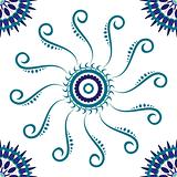 circular blue pattern