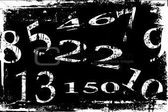 Grunge back ground with number