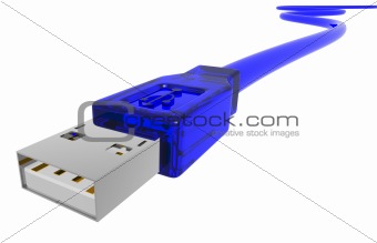 blue usb cable