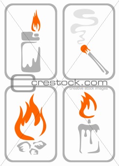 ornate fire symbols