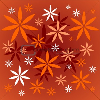 red floral background