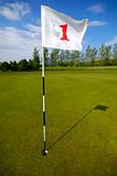 Golf flag number one