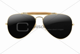 sunglasses aviator style isolated on white