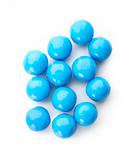 Blue balls on white