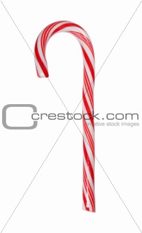 Big candy cane isolated with path