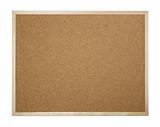 Blank cork board isolated on white
