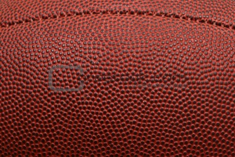 Close-up of football with seam