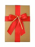 Giftbox with ribbon isolated