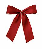 Beautiful red giftbow isolated with path