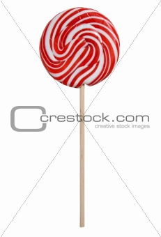 Stereotype lollipop on white with path
