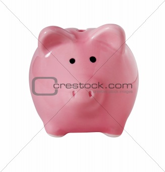Piggybank isolated on white with path