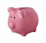 Piggybank isolated on white with clipping path