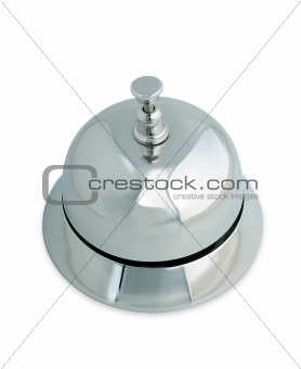 Service bell isolated on white with path
