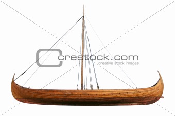 Viking ship with path