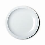 Empty white plate isolated