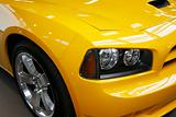 Yellow muscle car