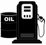 gas pump with oil barrel