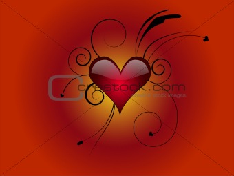 Vector Heart Grunge Illustration