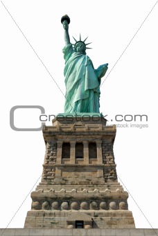 The Statue of Liberty isolated on white