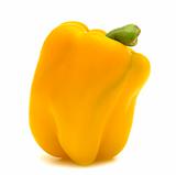 fresh yellow sweet pepper on white background