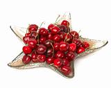 cherries on plate