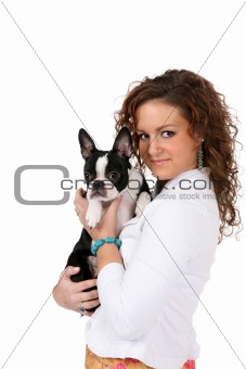 Boston Terrier and Teen