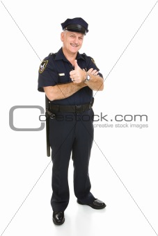 Policeman Full Body Thumbsup