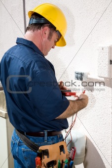Electrician with Tools