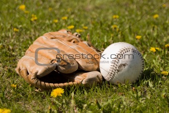 Mitt and Softball