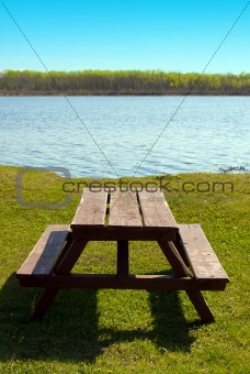 Picnic Table At The Beach