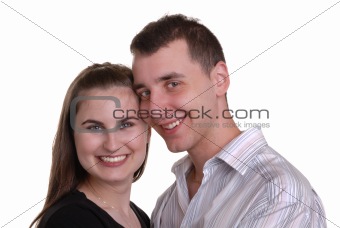 attractive affectionate young couple