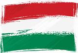 Grunge Hungary flag